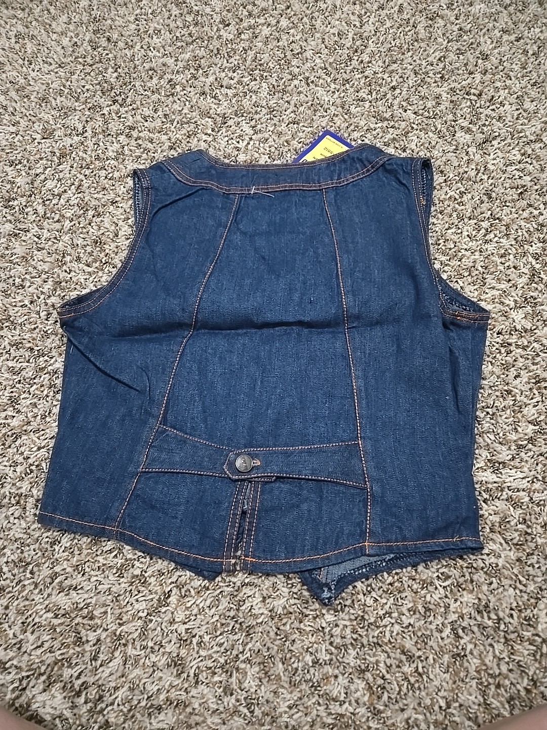 Womans Tru Blu Indigo Denim Vest 100% Cotton Size 10