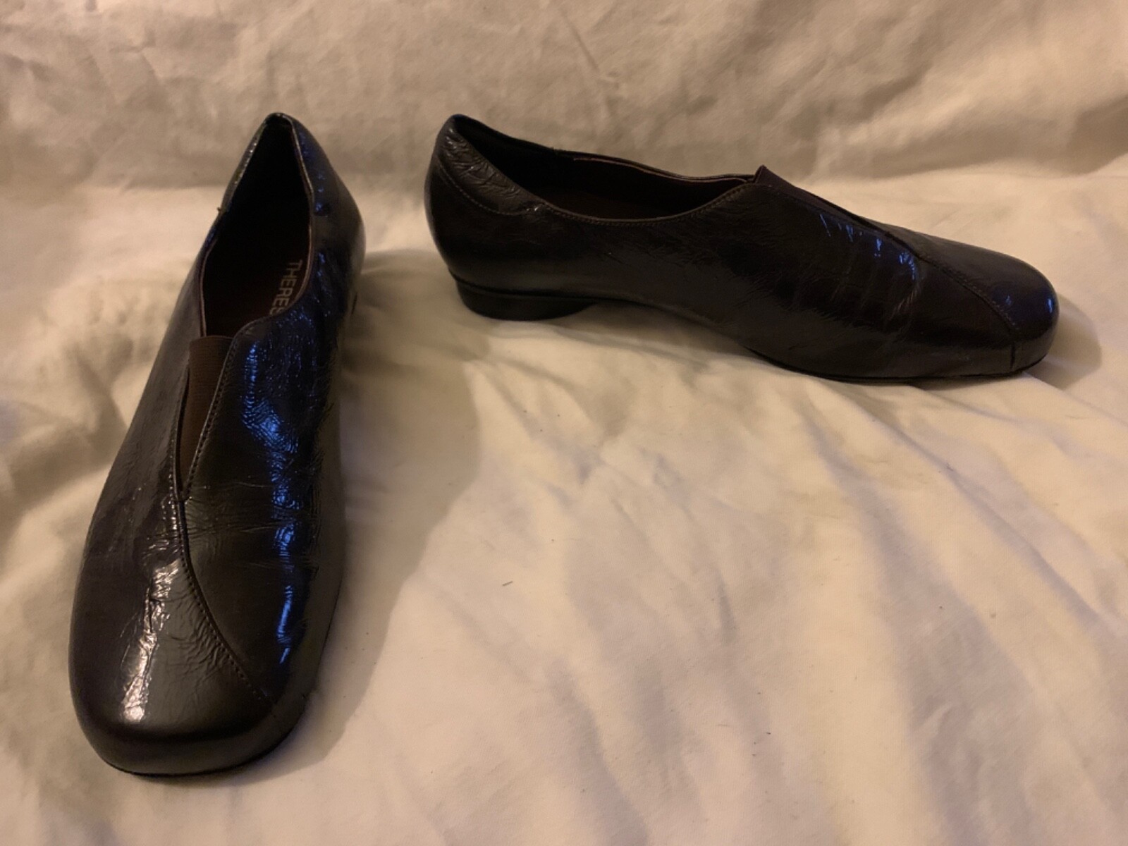 Theresia brown patent leather slip on 6.5 US 9