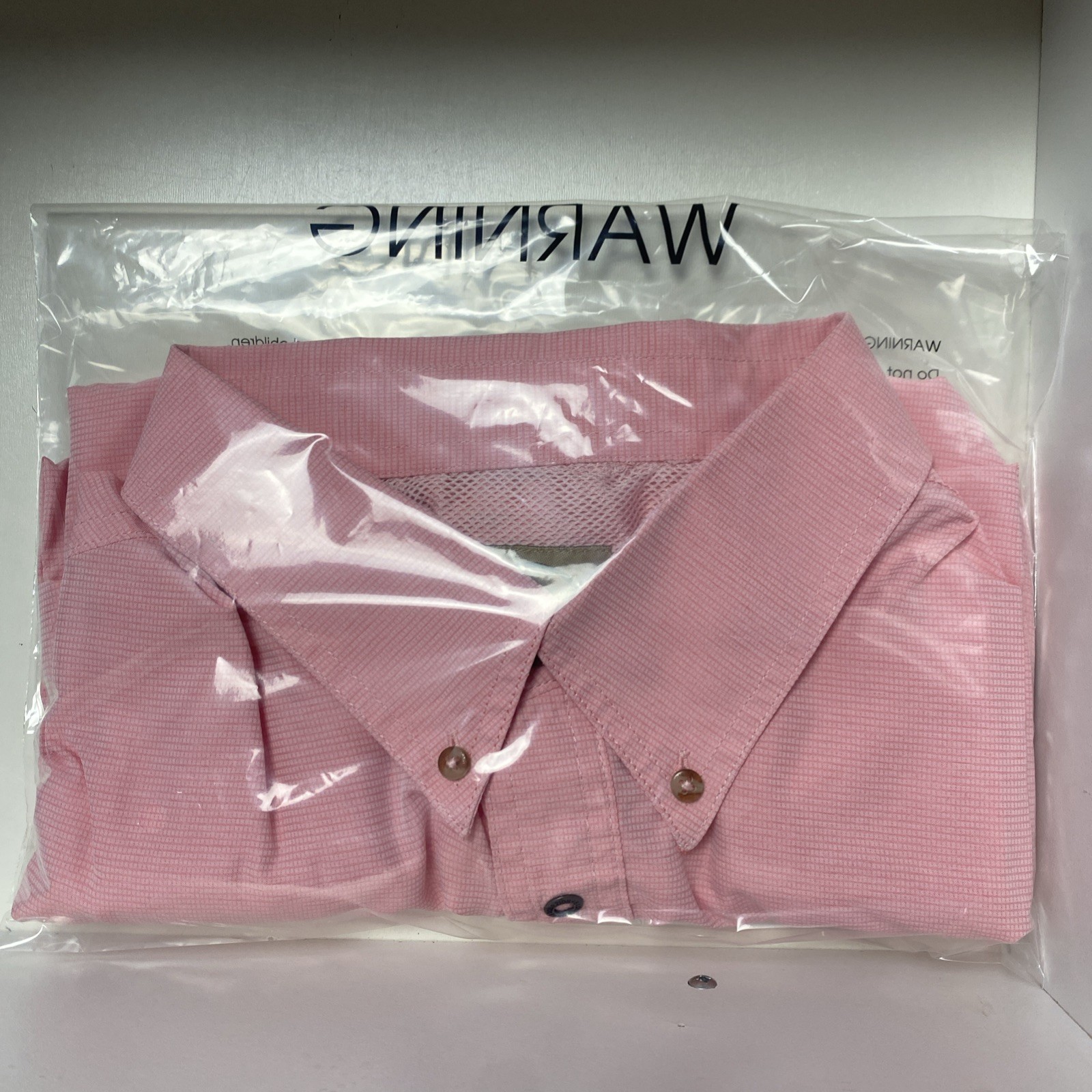 Men’s XL Excurzion Fishing Hiking Shirt Pink Outdoor Short Sleeve Button Down