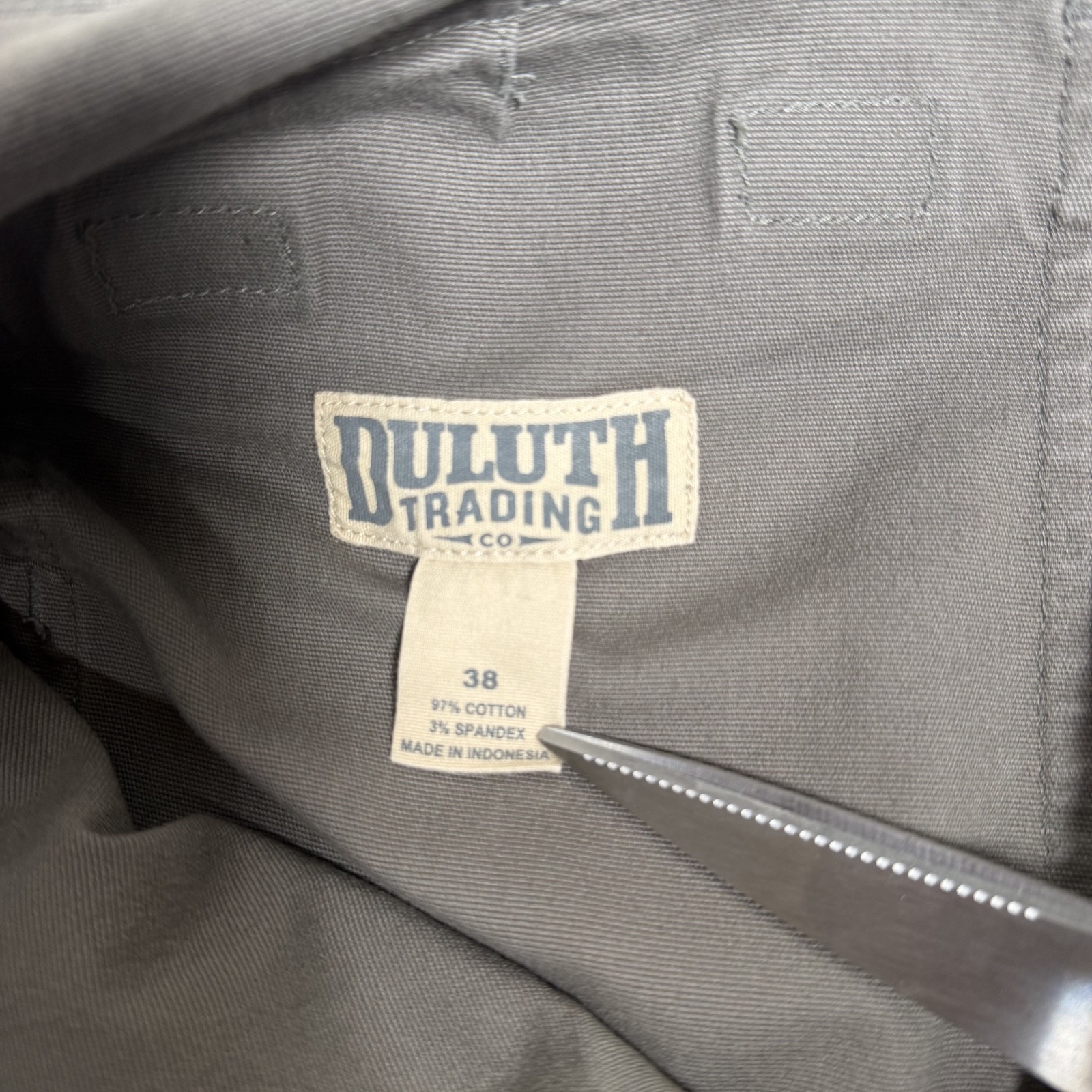 Duluth Trading Co. Flex Fire Hose Cargo Shorts Mens 38 Grey Heavyweight Utility