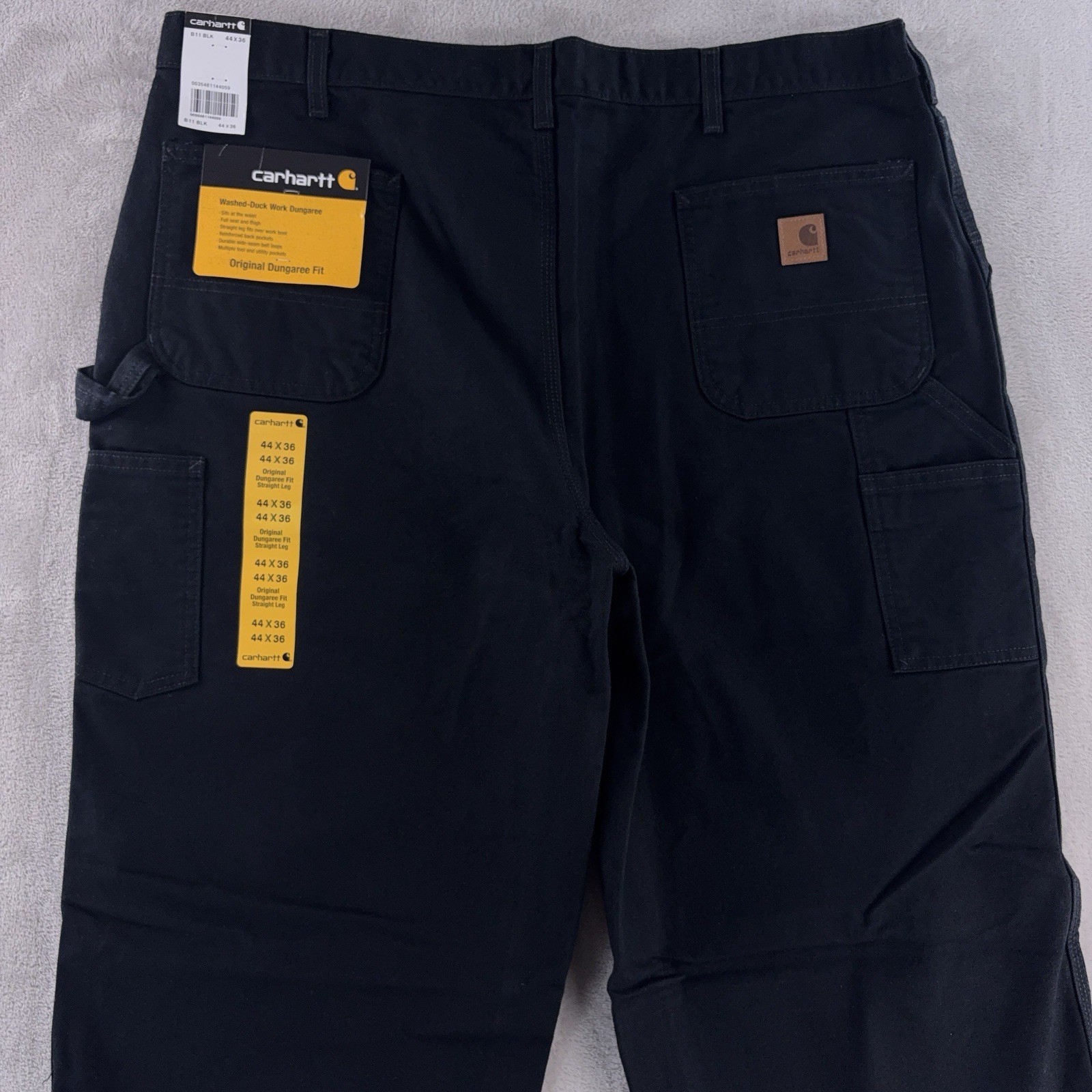 Carhartt Original Dungaree Fit Pants Mens Size 44×36 Black Utility Carpenter