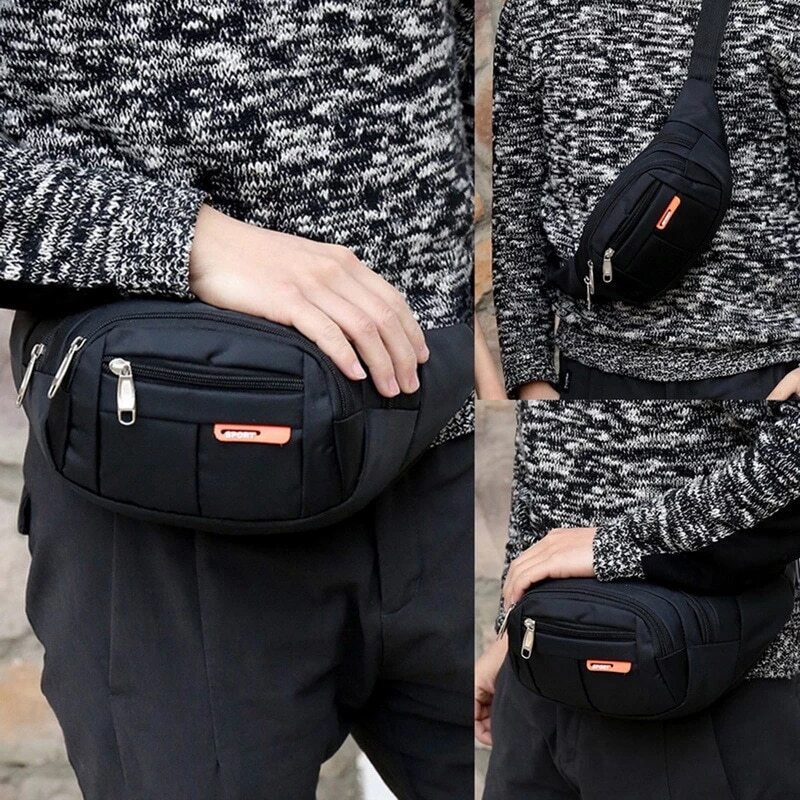 Men Women Fanny Pack Belt waist Bag Cross body Sling Shoulder Travel Sport Pouch