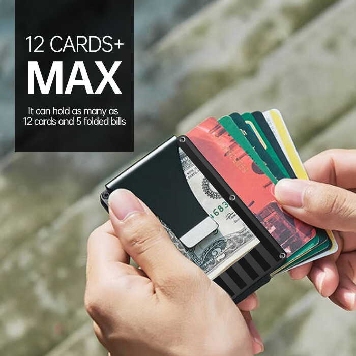Minimalist Slim Wallet for Men, Credit Card Holder & Money Clip Wallet for Men