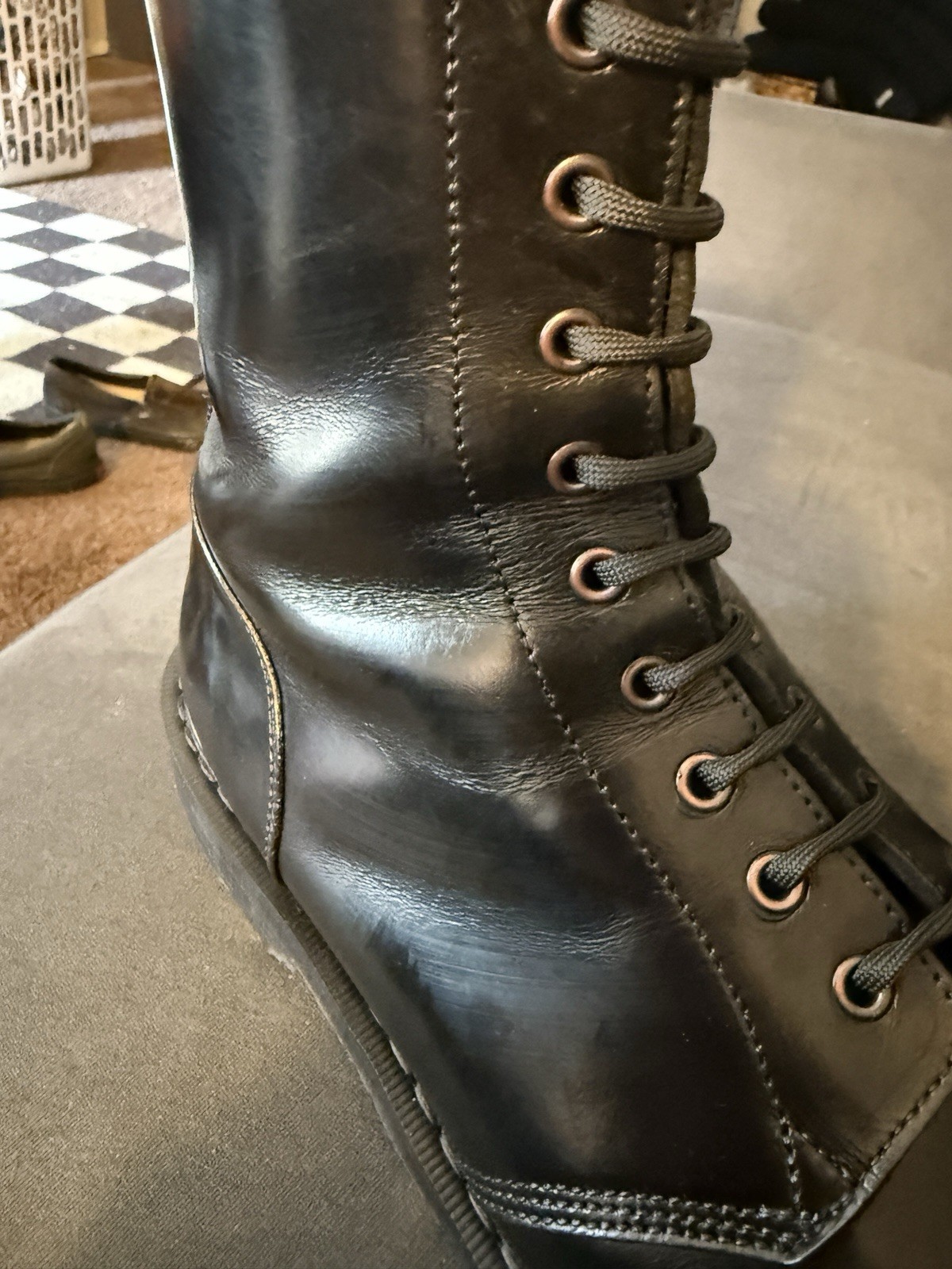 Solovair Greasy Black Astronaut boot. US 13 UK 12. EU 47 !See description!