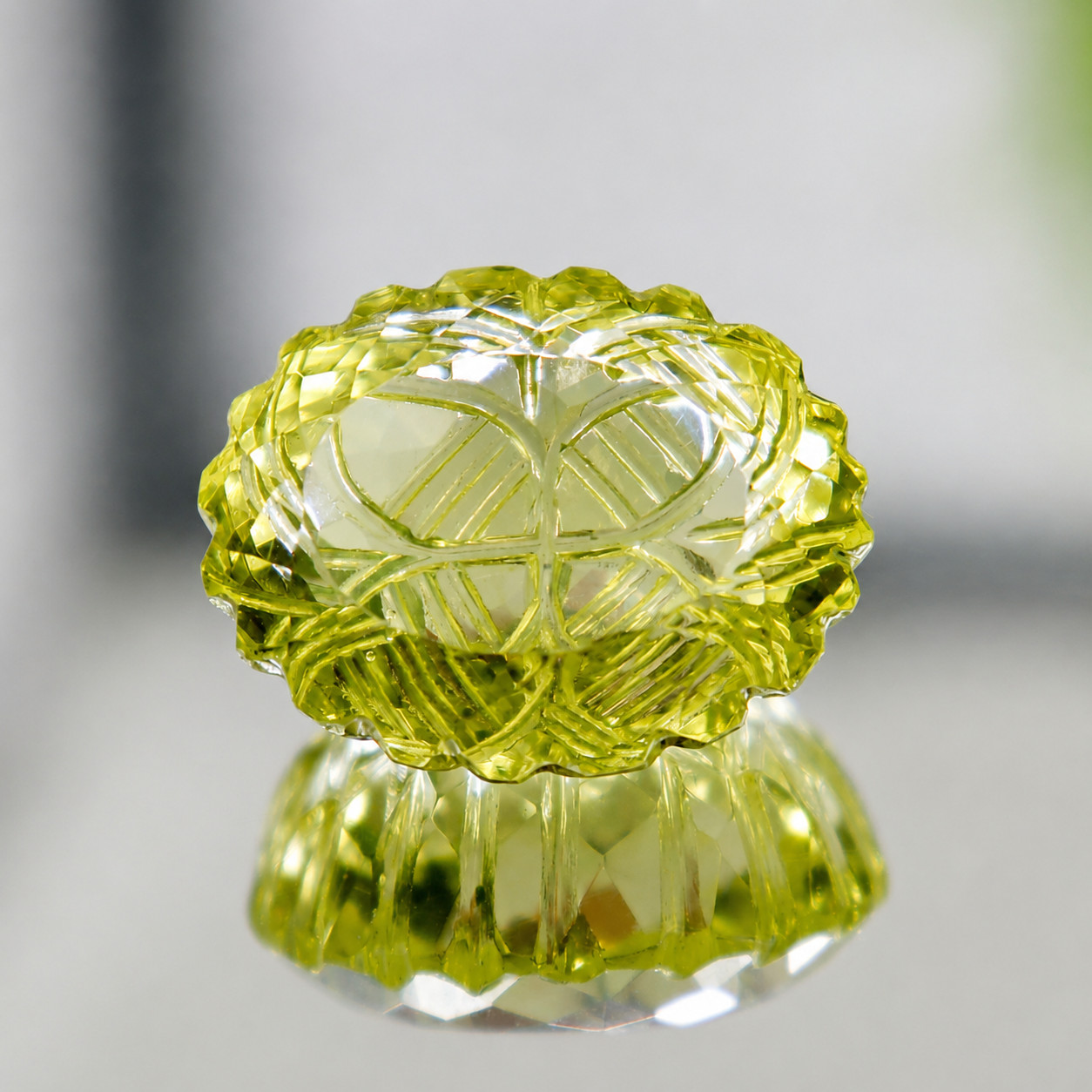 Natural Yellow Lemon Quartz Flower Shape Oval Cut Loose Gemstone 27.70Ct