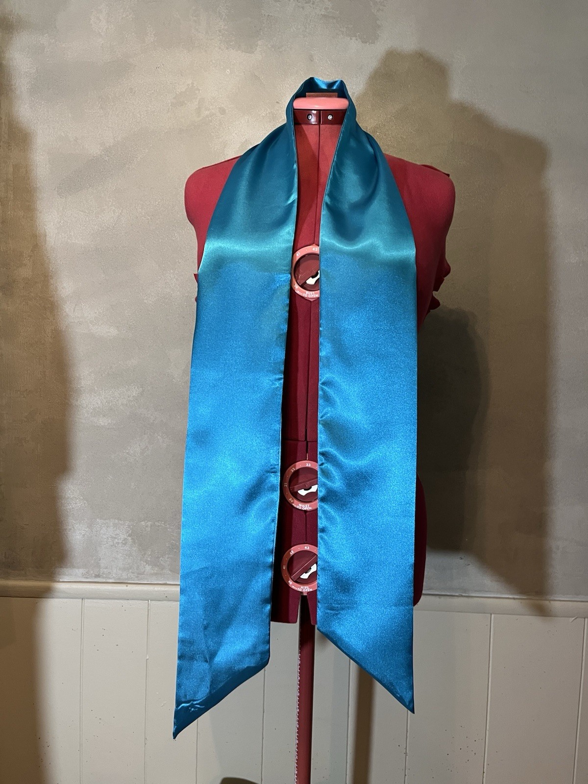 Teal Sash / Scarf / Belt / Accent / Accessory In Satin Fabric ships from US