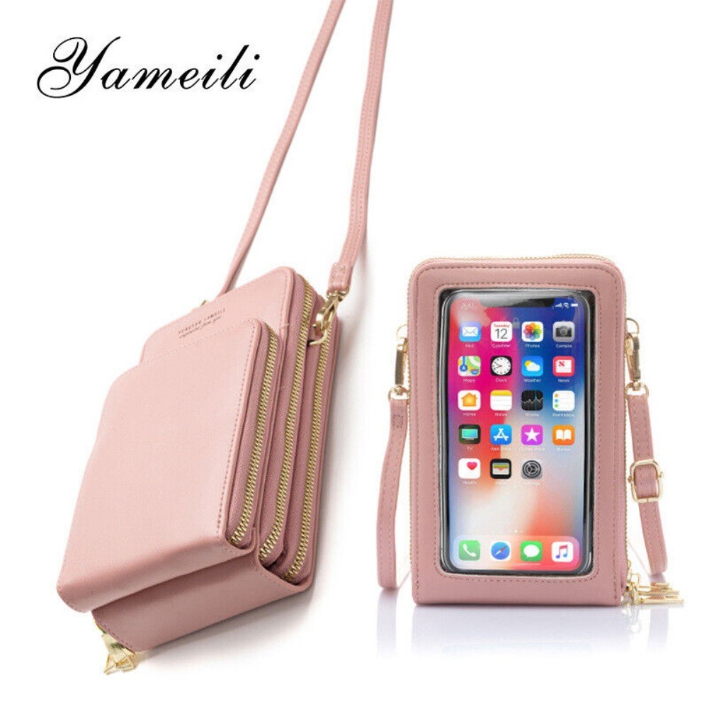 Small Crossbody Cell Phone Purse with Large Touch Screen for Women Mini Handbag