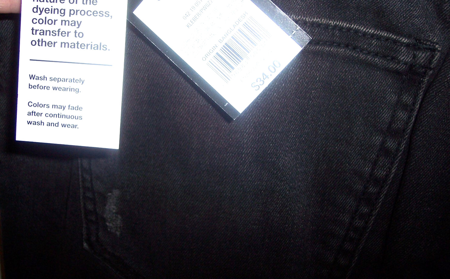 Original Use Mens 32×30 Black Distressed Slim Taper Straight Denim Jeans T5