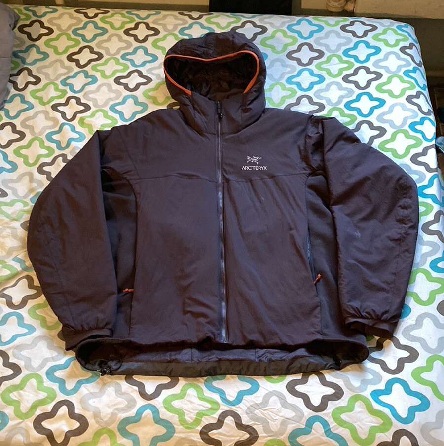 Discontinued Arc’teryx Atom LT Hoody Jacket Charcoal Grey & Orange Men Size XL