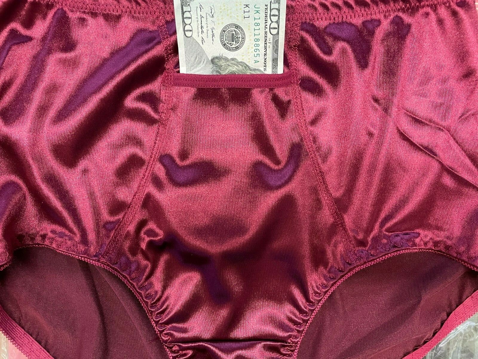 2-6 Lingerie Satin Panties S to Plus Size Womens Underwear Full Coverage Brief