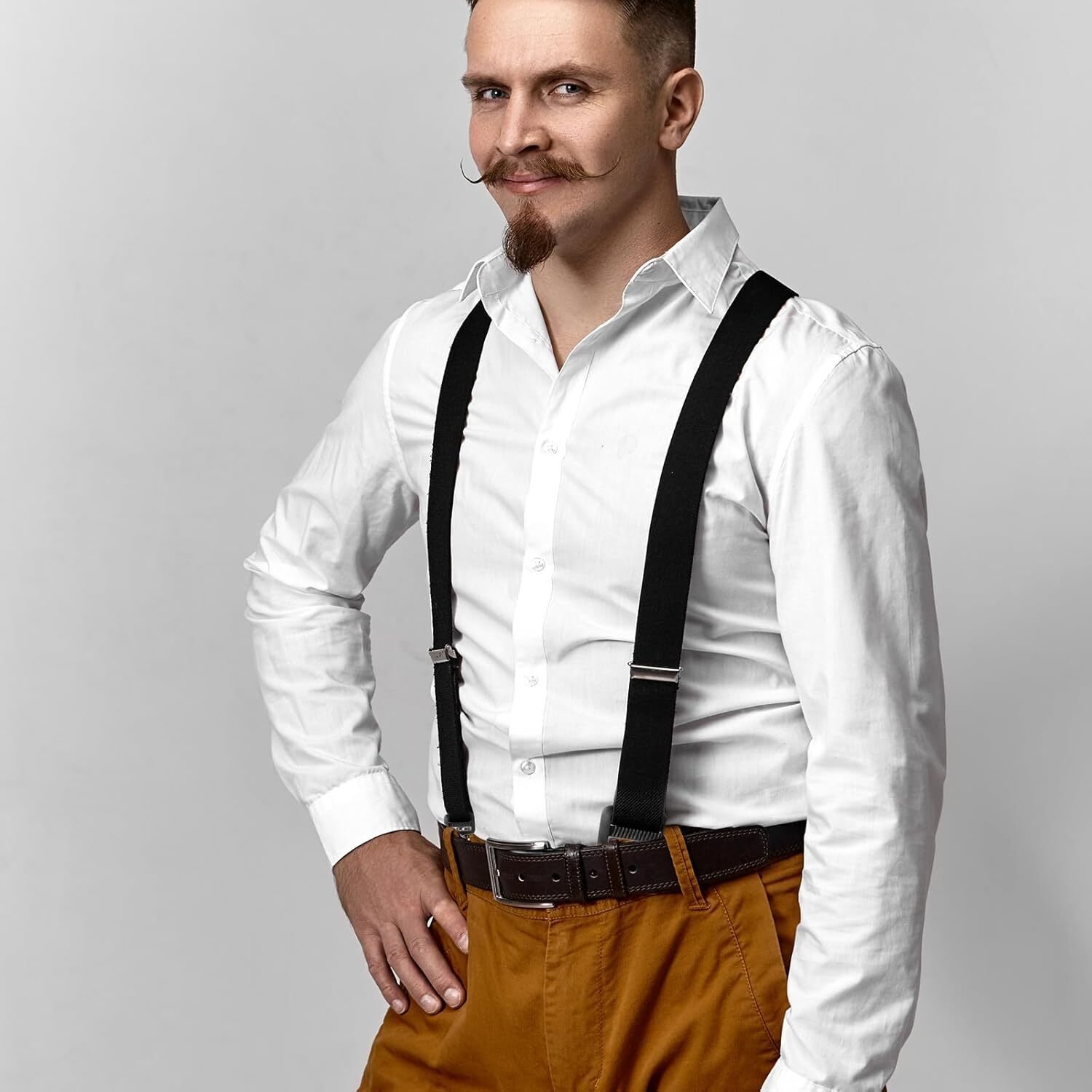 1 Pcs Mens Suspenders Big and Tall Suspenders for Men, Black Suspender…