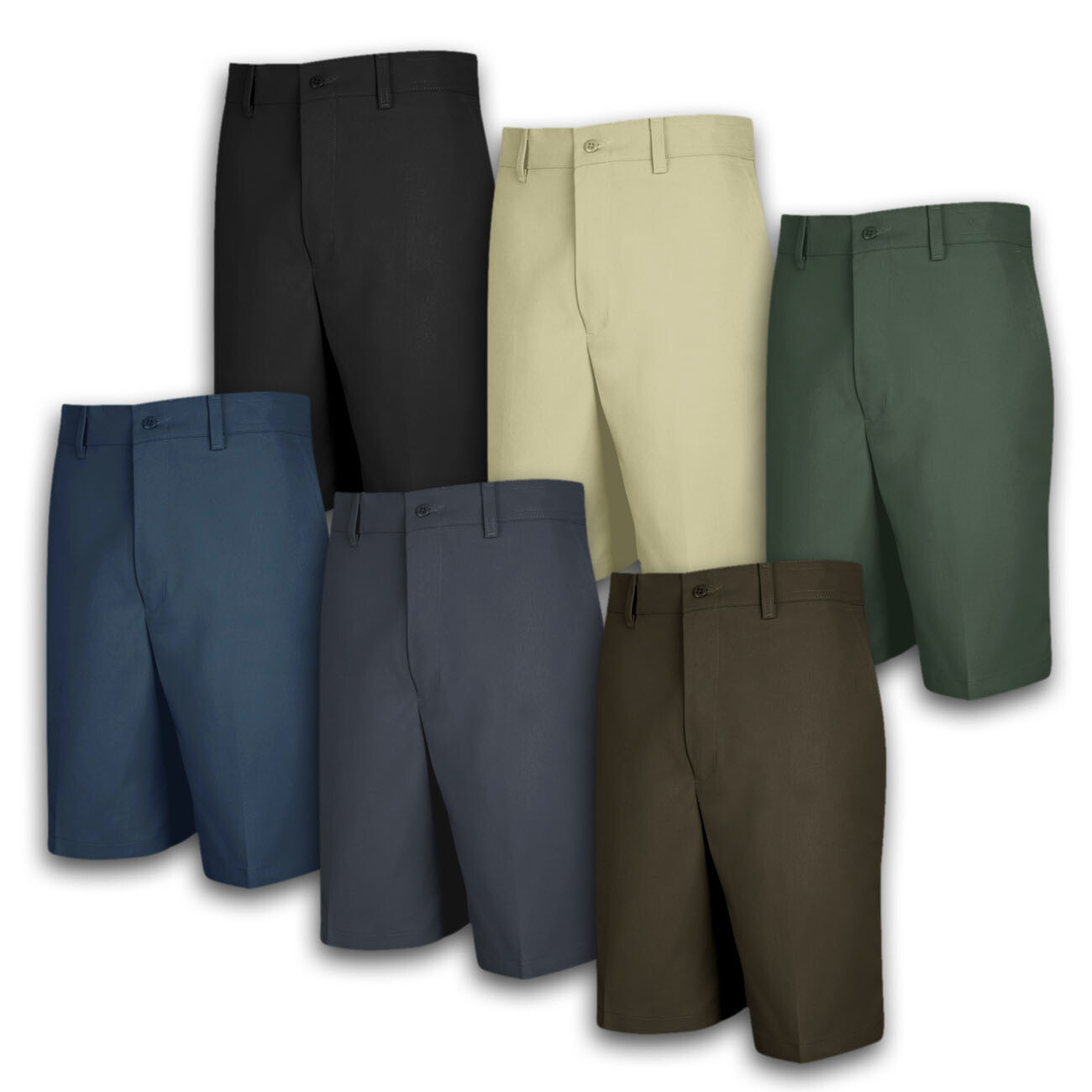 Red Kap Work Shorts Dura-Kap Plain Front Men’s Industrial Uniform