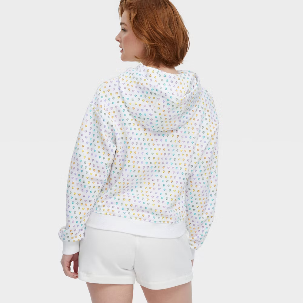 Women Disco Hearts Wave Hoodie Pink/Lavender/Teal – Project Bunny S