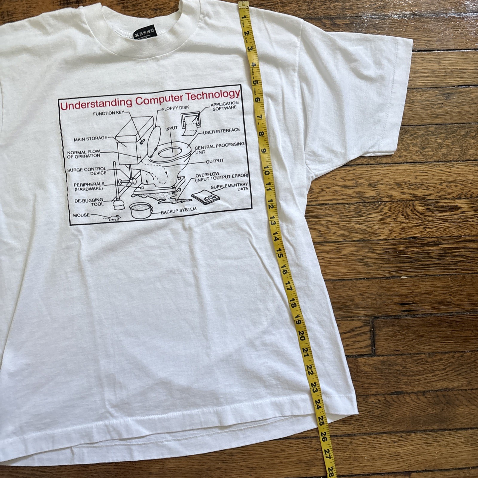Vintage Novelty Graphic Tshirt Large Single Stitch 80s 90s