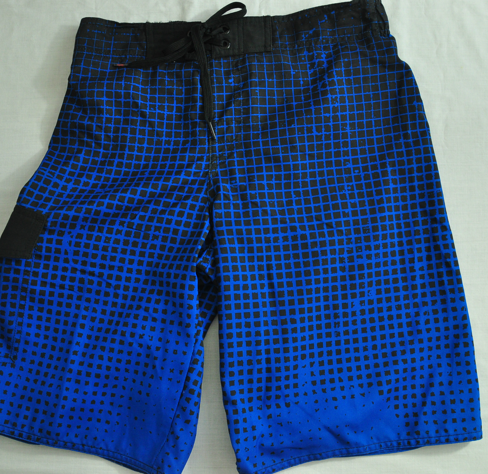 NWT! MENS BLACK/BLUE HAWK SWIM SUIT SMALL RETAIL $38.00 GREAT LOOKING! BRAND NEW