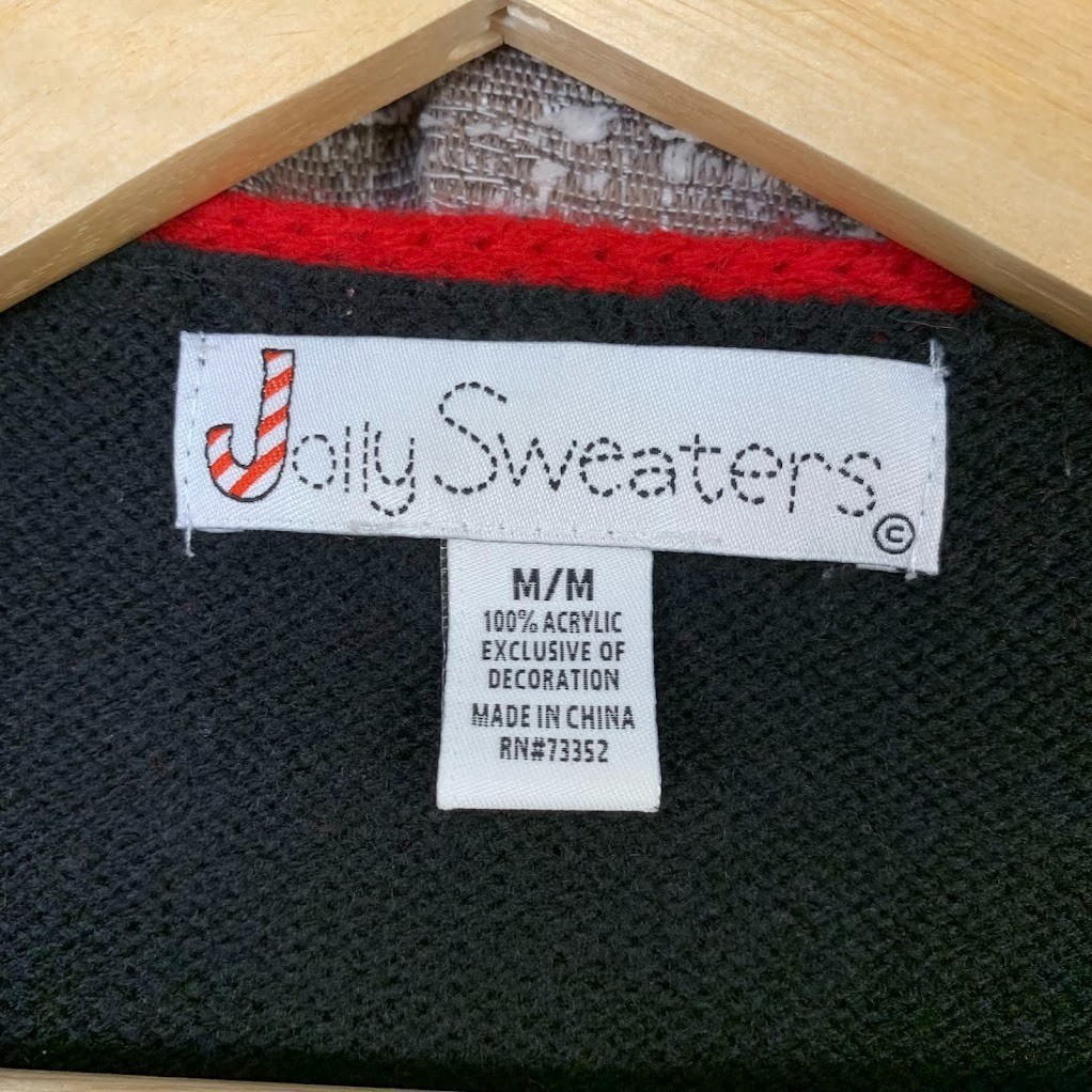 Jolly Sweaters Knit Christmas Sweater Holiday Poinsettia Women’s M