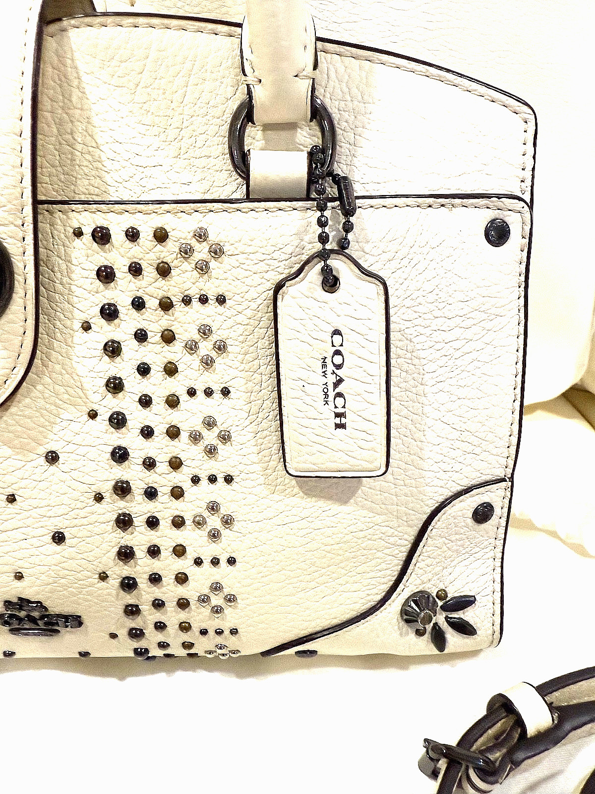 Coach Mercer Satchel 24 in Grain Leather with Bandana Rivets 55634 and Wallet.