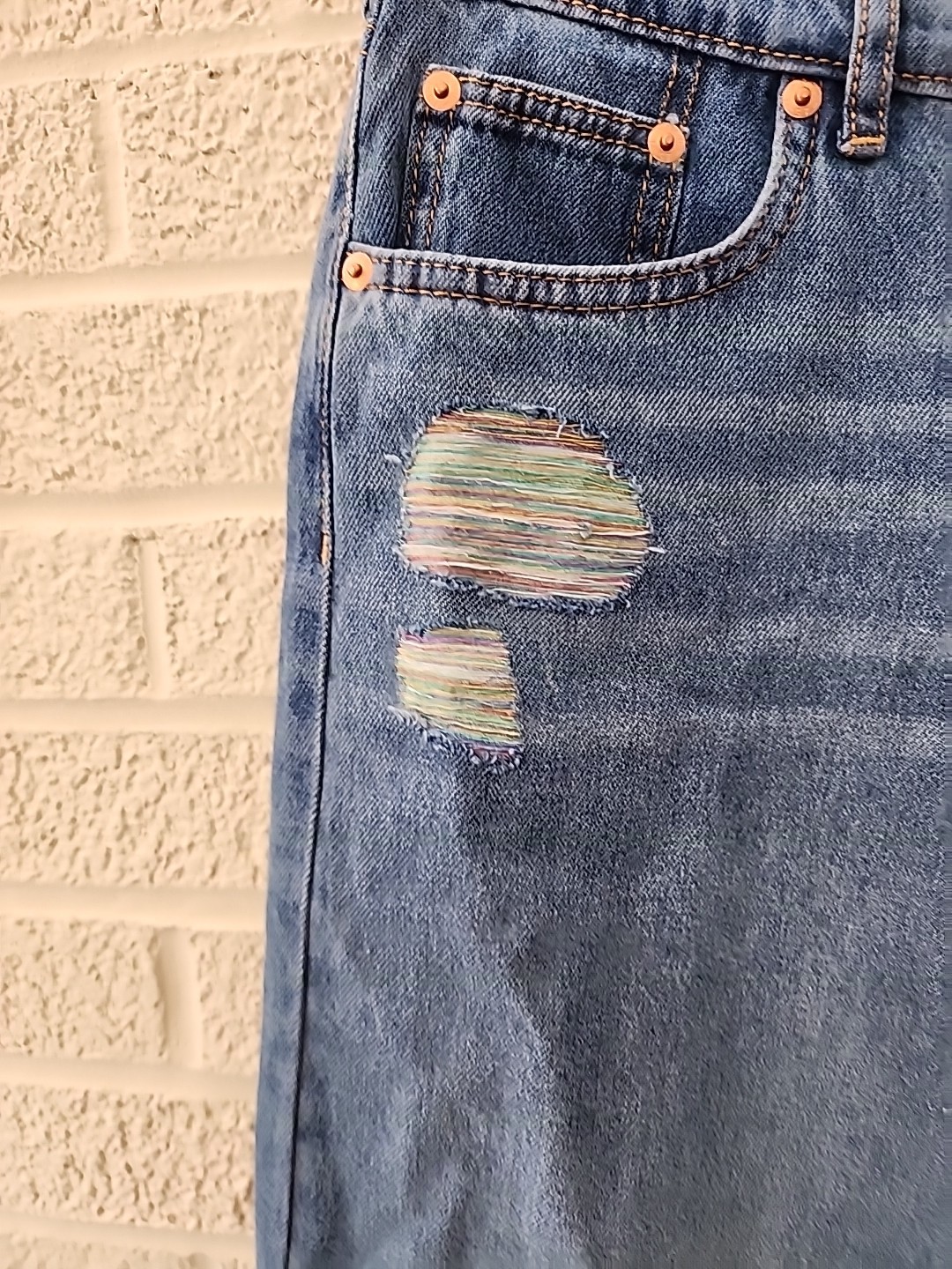 Levi’s Girls Wide Leg Classic Mid-Rise Button/Zip Closure Denim Jeans size 16