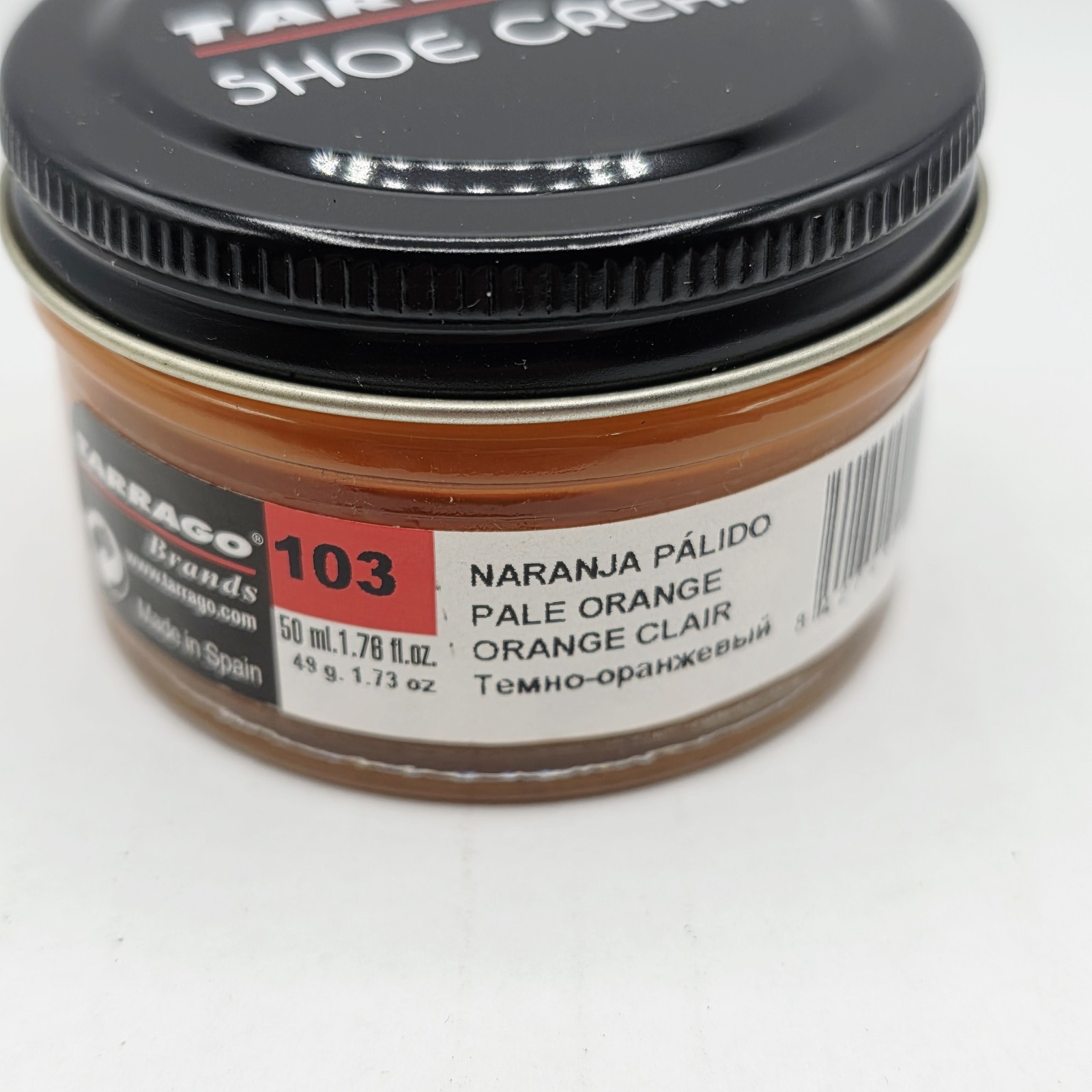 Tarrago Shoe Polish # 103 Pale Orange Cream Leather Protector 1.76 oz. 50ml Boot