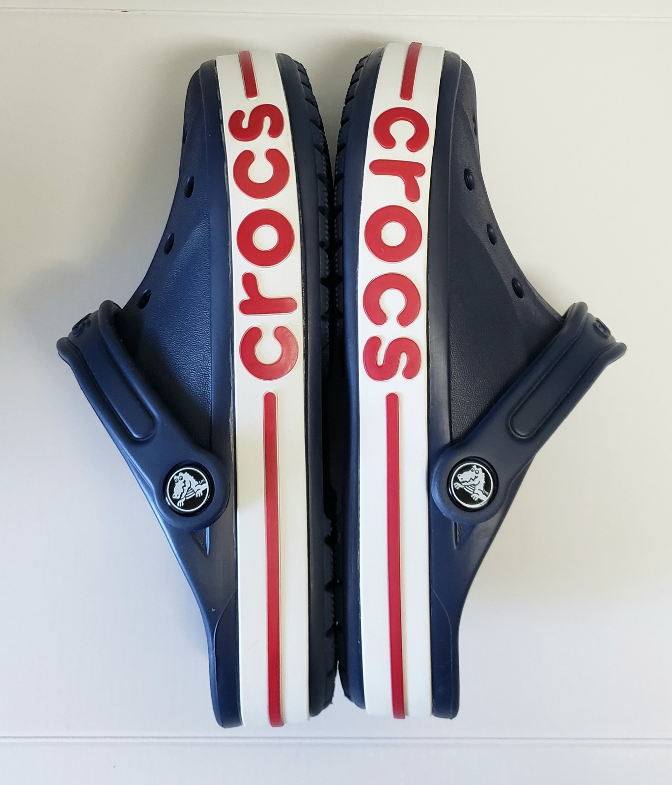 Crocs Bayaband Navy Unisex Clogs W7/M5 Red/White/Blue Patriotic 🇺🇲