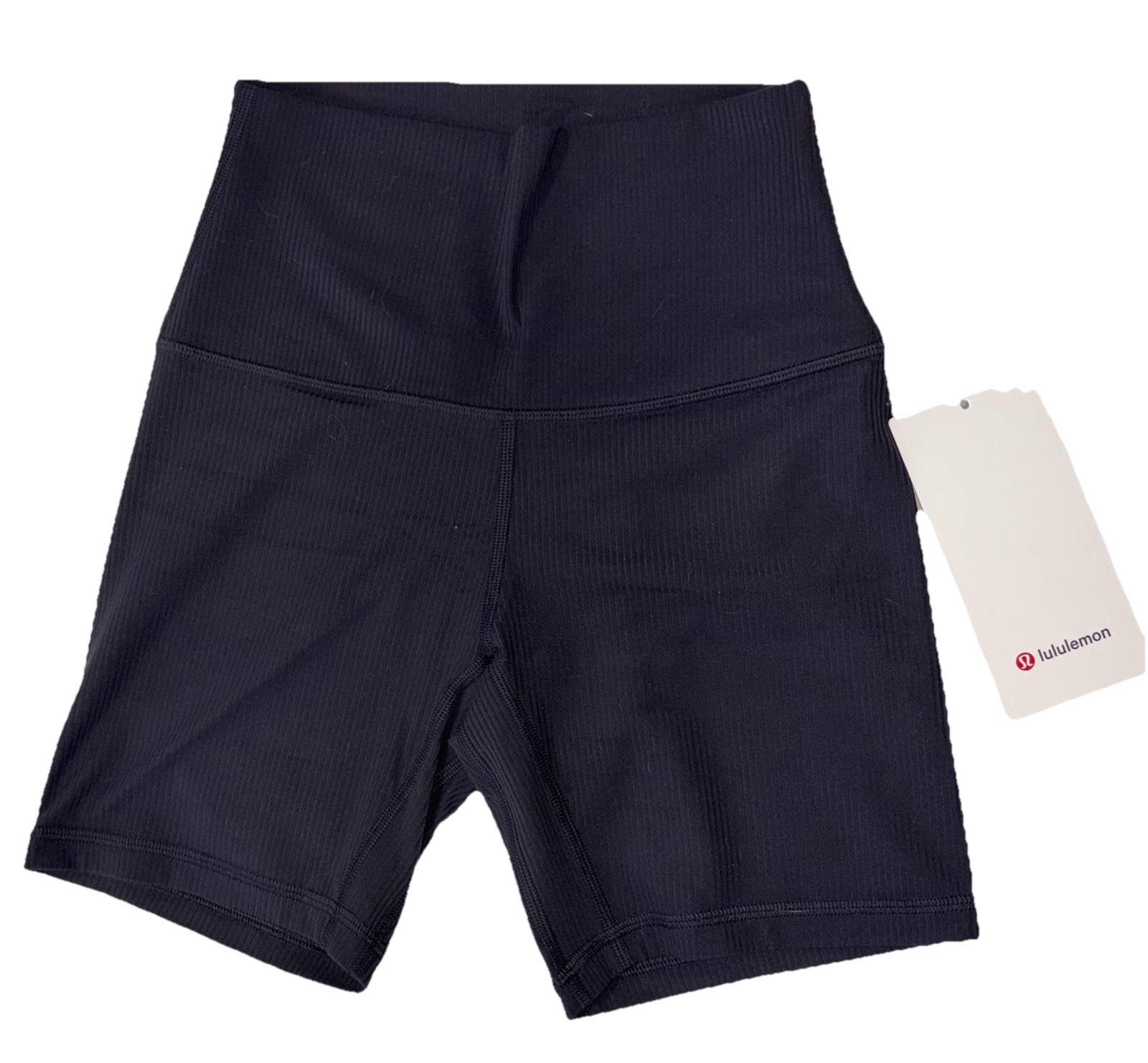 NWT🌟LULULEMON🌟SIZE 4🌟ALIGN RIBBED HIGH RISE 6” SHORT🌟AUTHENTIC🌟BLACK $74