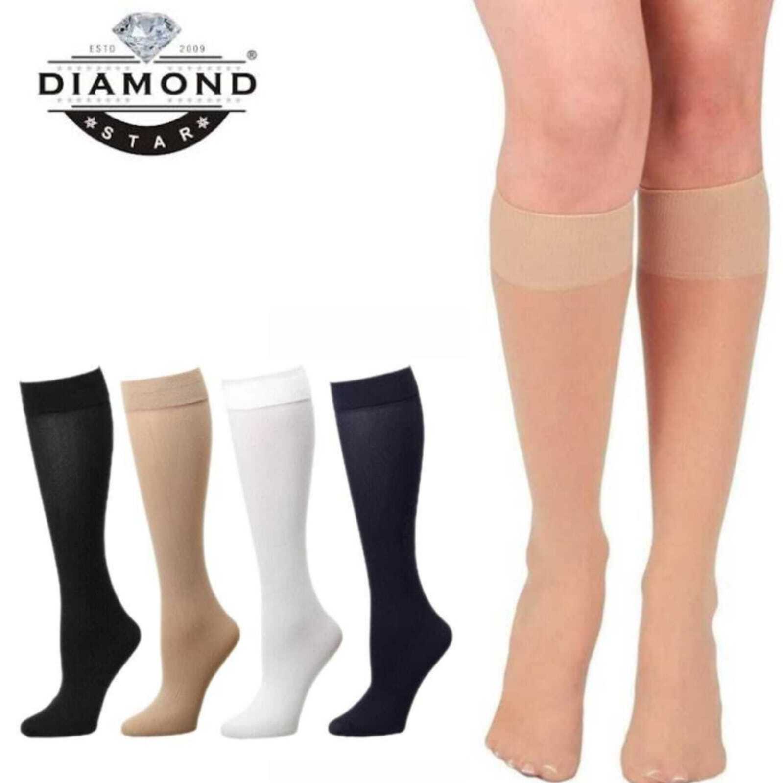 3-12 Pairs Women Trouser Socks Knee High Soft Comfort Stretchy Spandex Size 9-11