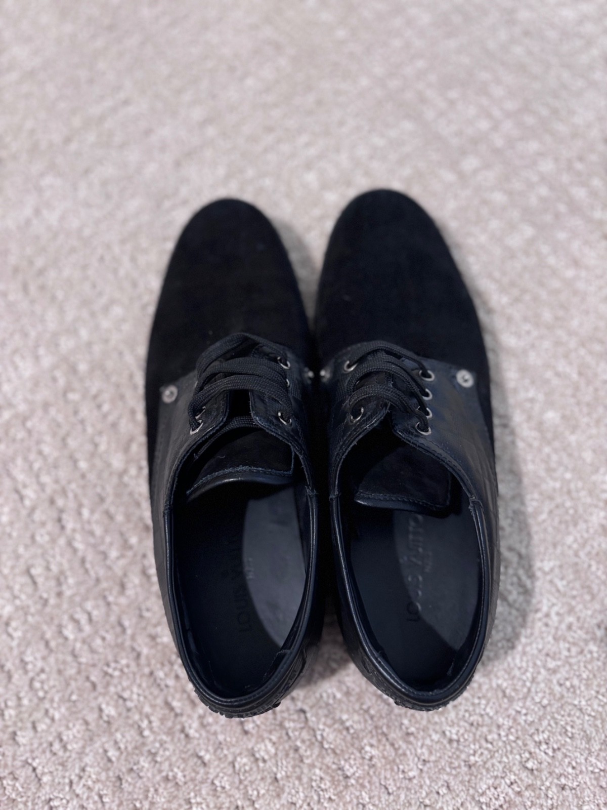 Louis Vuitton black derby sneakers
