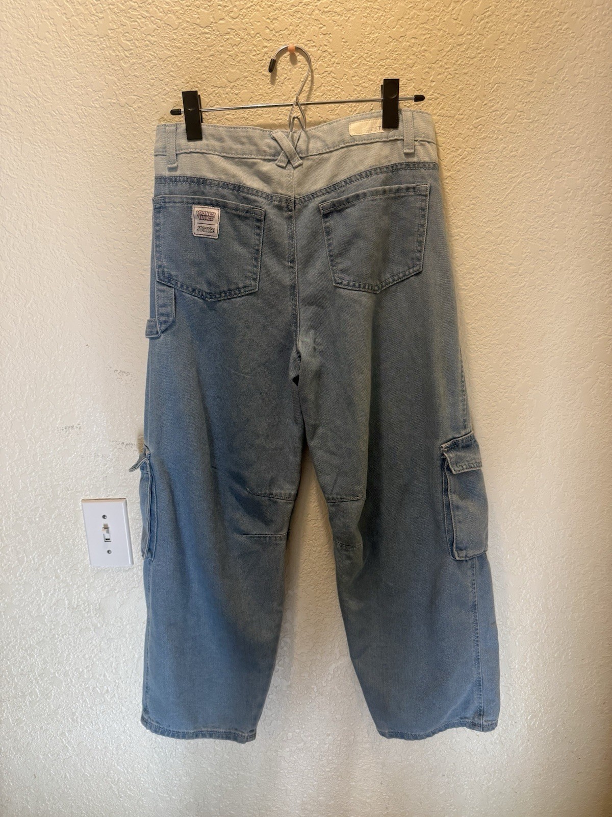 Justice Looney Tunes Y2K Girls Cargo Jeans Size 18 Tweety Bugs Bunny (Women 2)