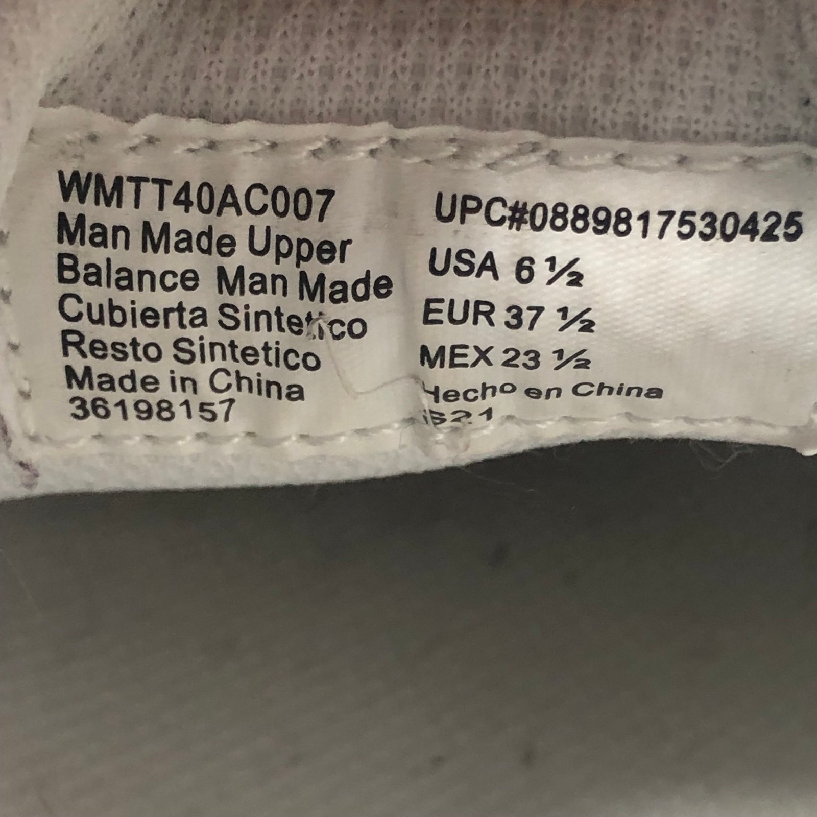 Time and Tru White Memory Foam Sneakers, Girls Size 6.5