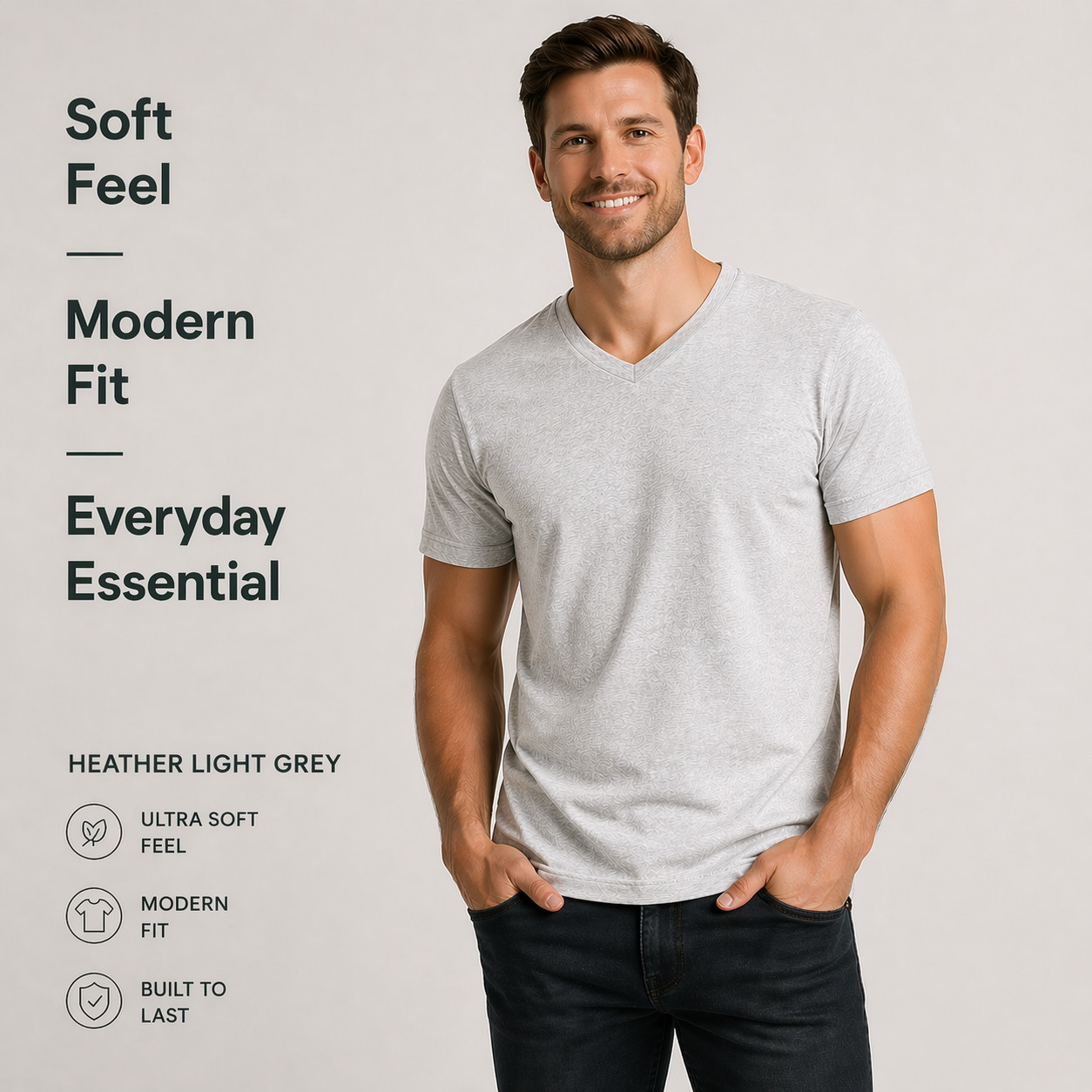 True Classic V-Neck T-Shirts 6 Pack Men Size XL New No Tags Soft Premium Fit