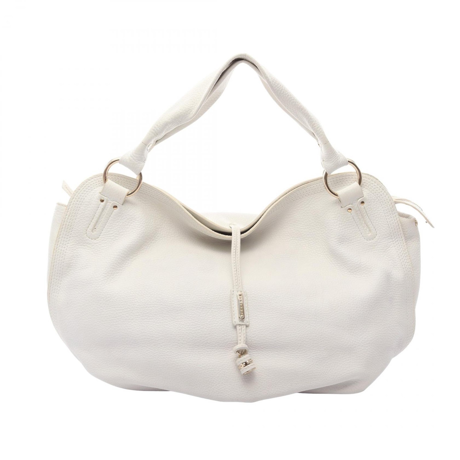 CELINE Bittersweet Shoulder Bag leather White Used Women
