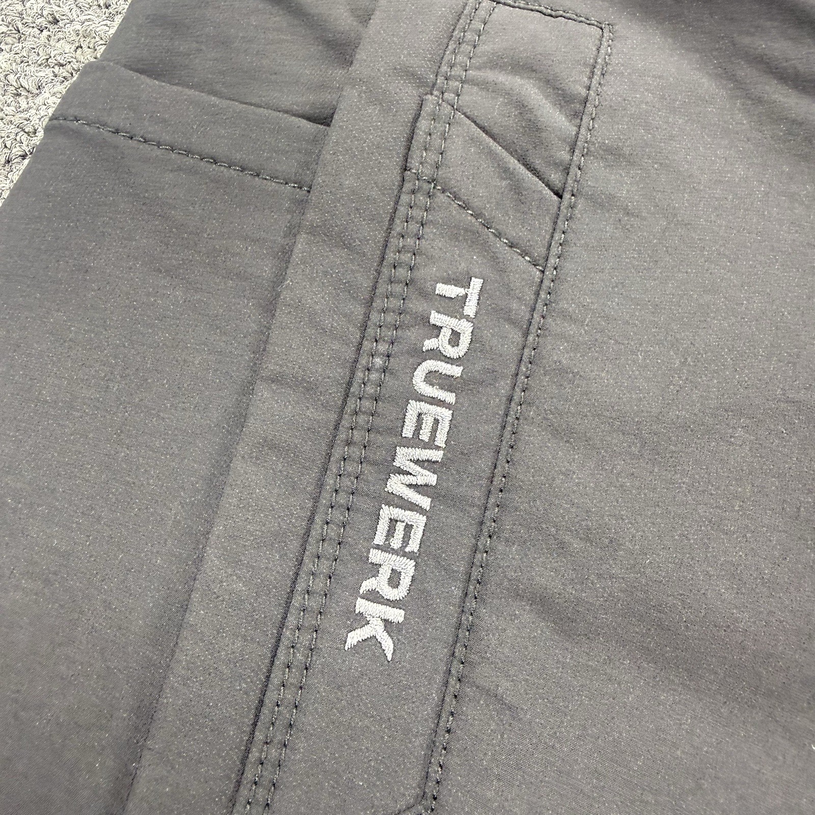 Truewerk T2 Werk Pant Mens 34×34 Black Cargo Utility Workwear EUC