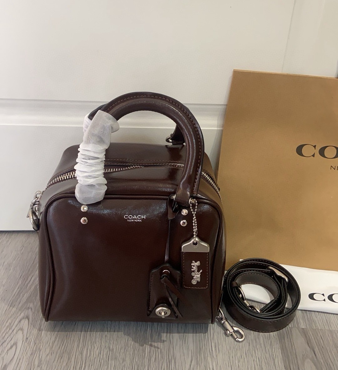 COACH Cube Rogue Bag 20 Shoulder Bag Maple CBH04 Outlet NEW leather
