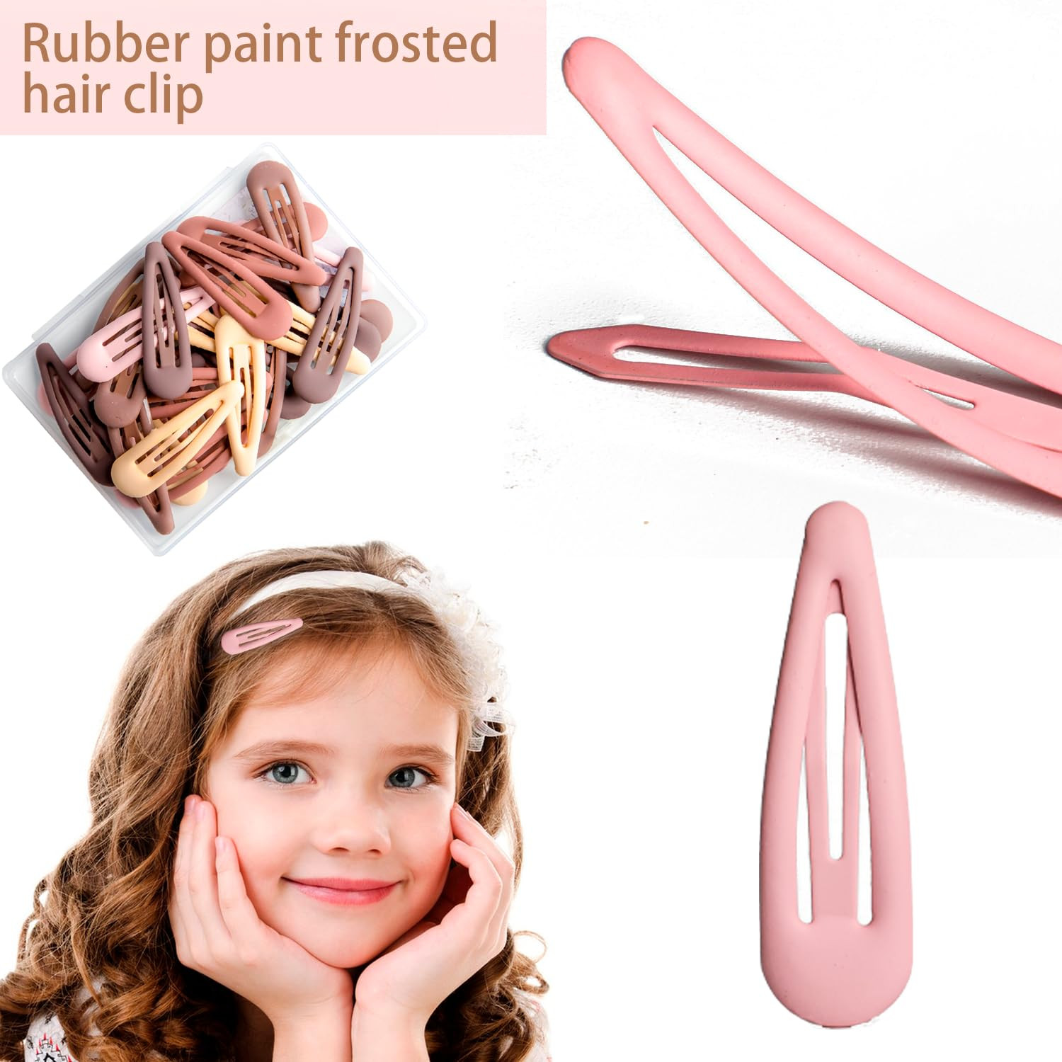 30PCS Snap Hair Clips, 4.8cm/1.89 Inch Hair Clips Non Slip Metal Snap Hair