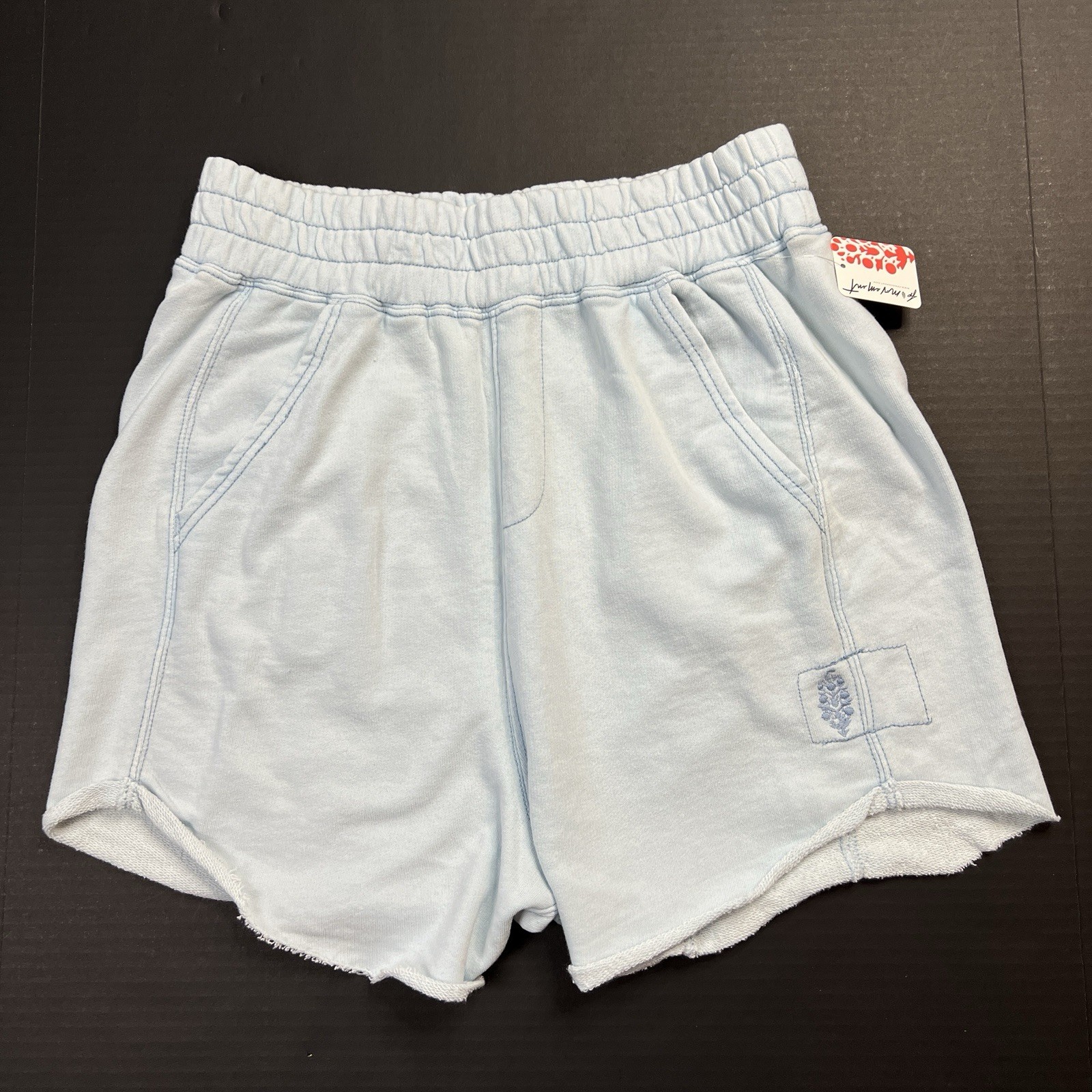 Free People Shorts Cotton Blend Inseam 3″ Light Blue Womens Size Medium NWT