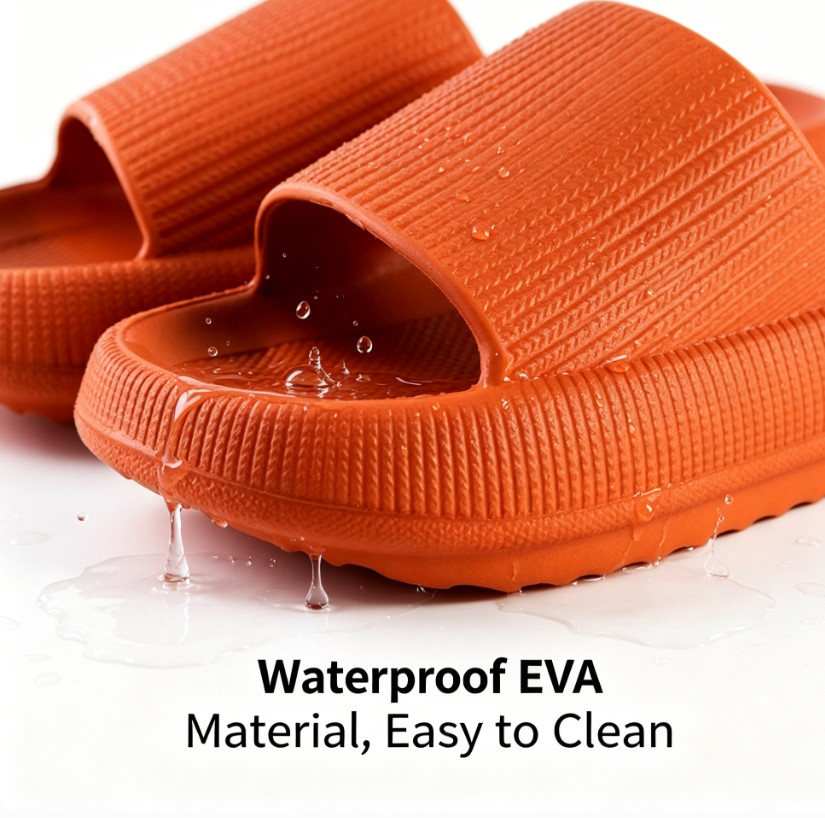 Thick Sole Slippers Size 36 US 5.5-6 Non-Slip House Shoes for Women Indoor