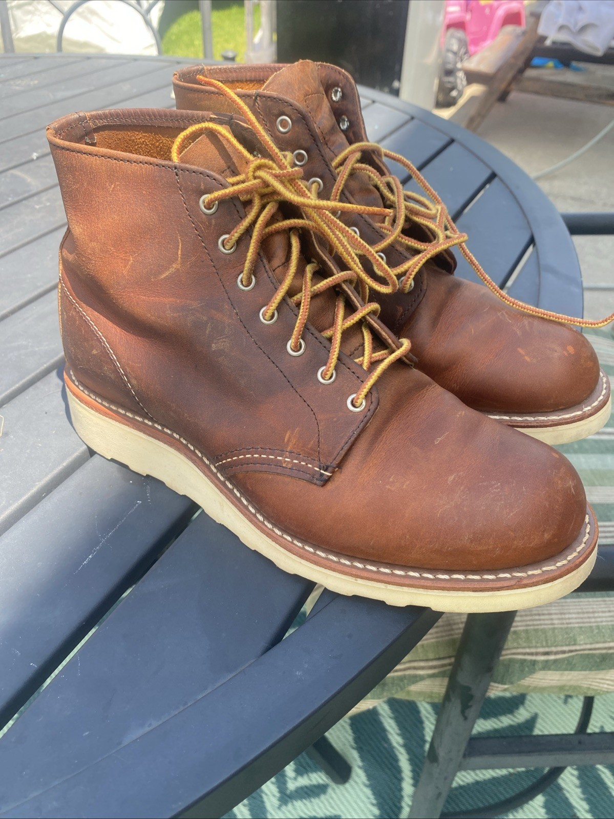 Red Wing Round Toe Boot Women’s #3451 Size 8B in Copper Rough & Tough leather