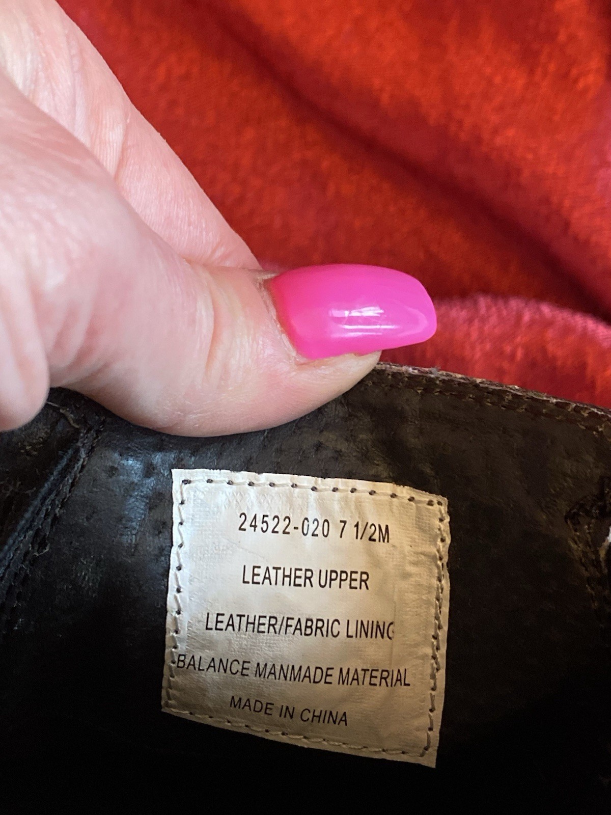 STACY ADAMS Thick Stitch Sq. Toe Slip On Loafer Black Marble Leather Sz 7.5 VTG