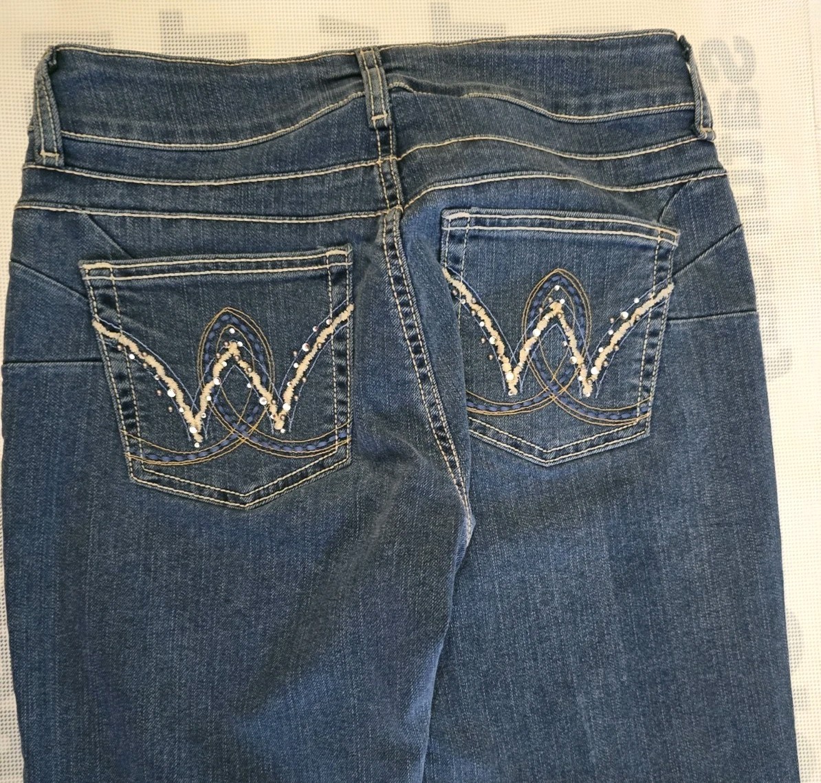 Wrangler Ultimate Riding Jeans Womens 5/6×30 Dark Wash Bootcut Denim 10MWZBR