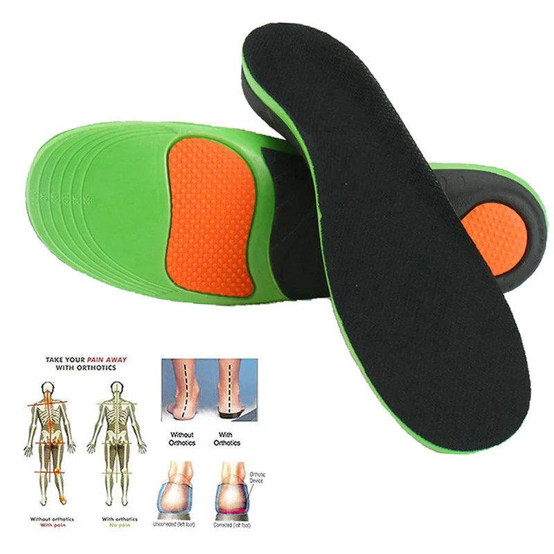 Orthopedic Insoles Shoe Inserts Flat Feet High Arch Support Women Men Foot Pain