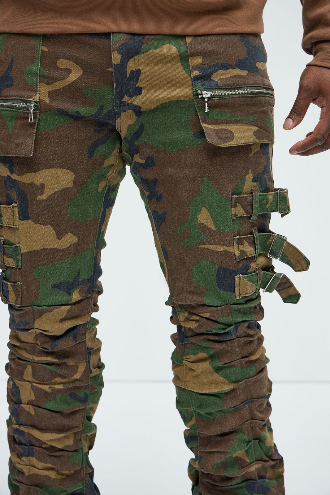 Camouflage. Stacked Skinny Flare Fit 5 Pocket Detail