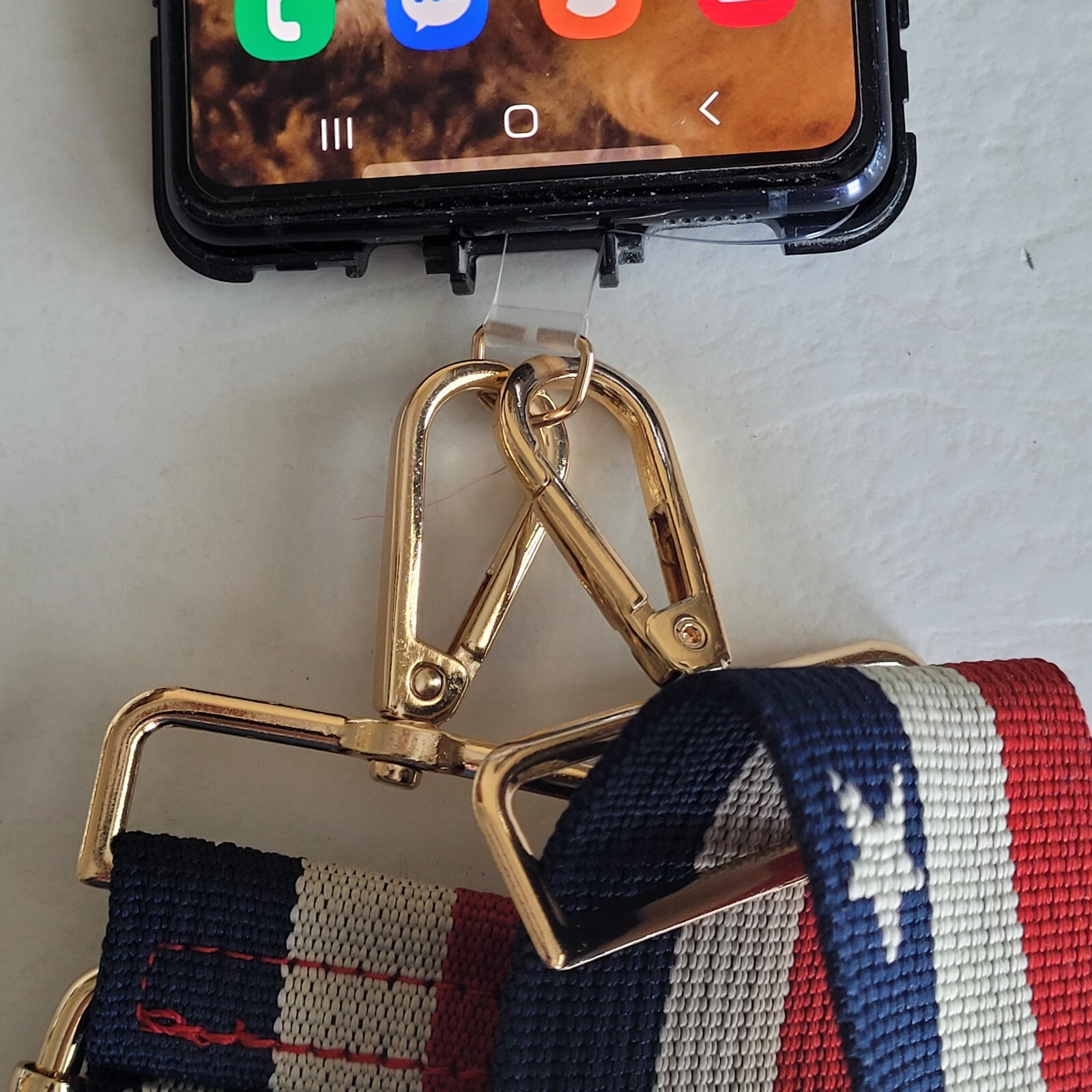 Adjustable Wide American FLAG Crossbody Strap Handbag Cell Phone Carry Lanyard