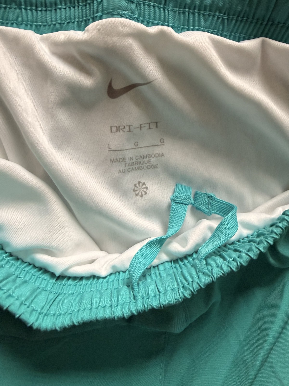 Nike Tempo Big Kids’ (Girls’) Dri-FIT Running Shorts AQUA color