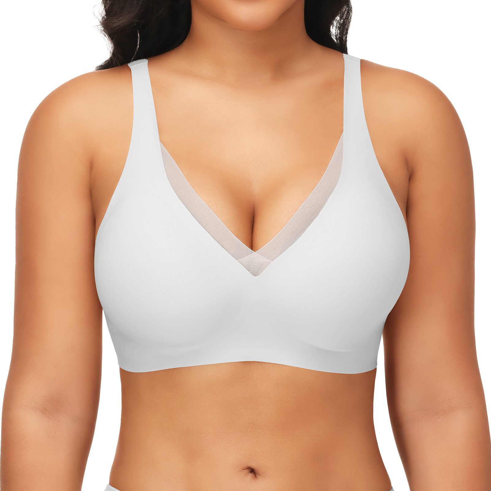 Women Wireless Bras Jelly Bralette Supportive T-shirt Bra No Underwire Soft Skin