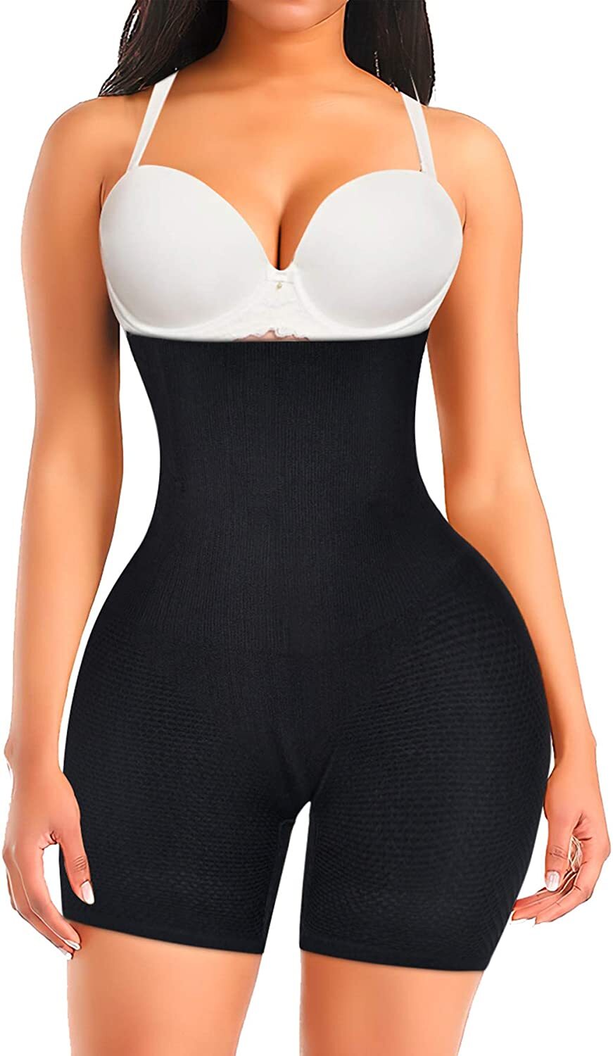 SHAPERMINT High Waisted Body Shaper Shorts Shapewear Tummy Control for Women