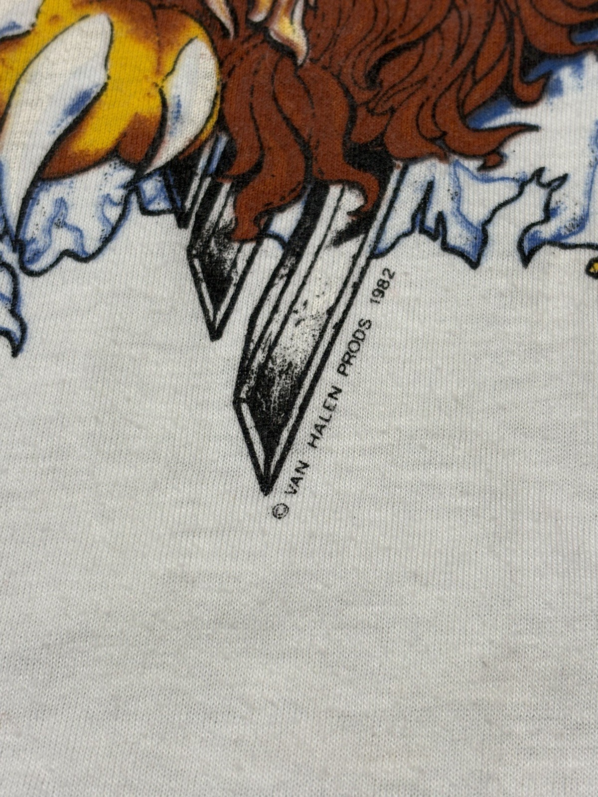 Vintage 1982 Van Halen Raglan Tour Shirt Lion Graphic Rock Tee Small