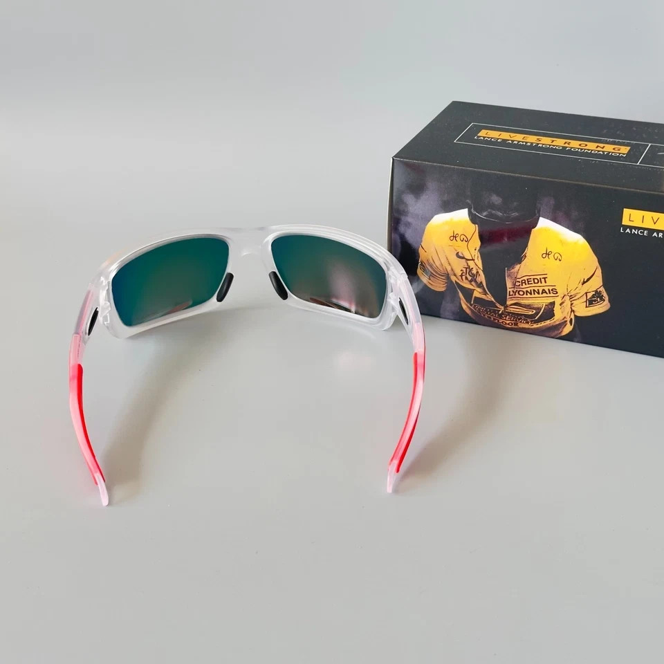 Oakley Turbine OO9263 Clear Frame Prizm Ruby Polarized Red Legs Sunglasses
