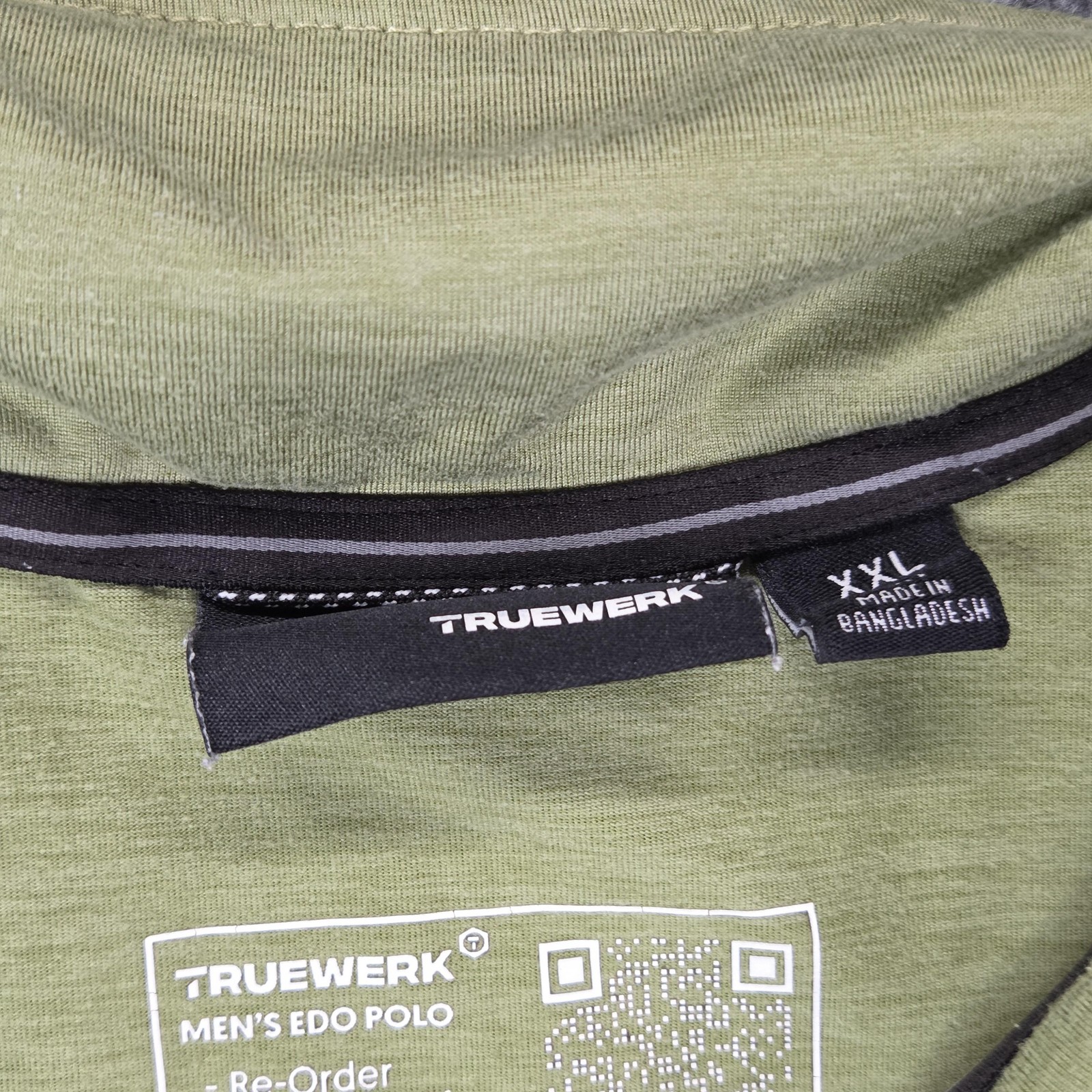 Truewerk Polo Shirt Mens 2XL Green EDO Performance Workwear Lightweight Tech