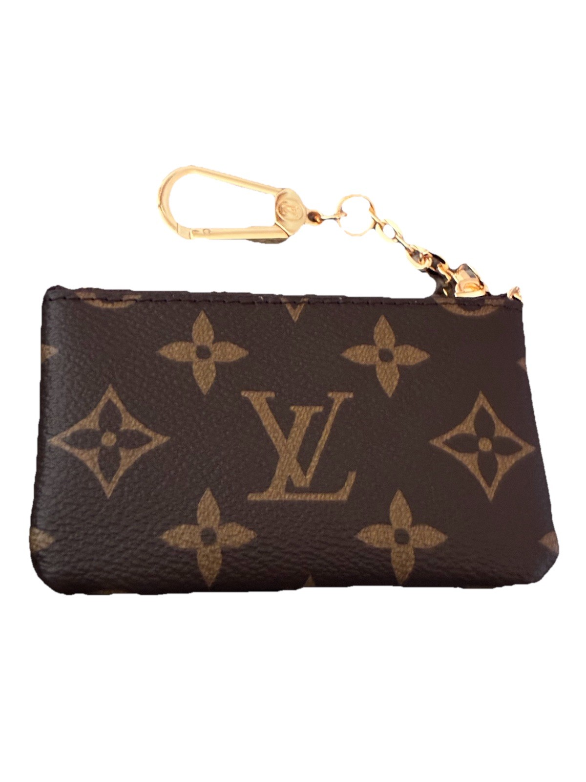 Louis Vuitton Monogram Key Pouch Pochette Cles Coin Purse W/Box & Bag