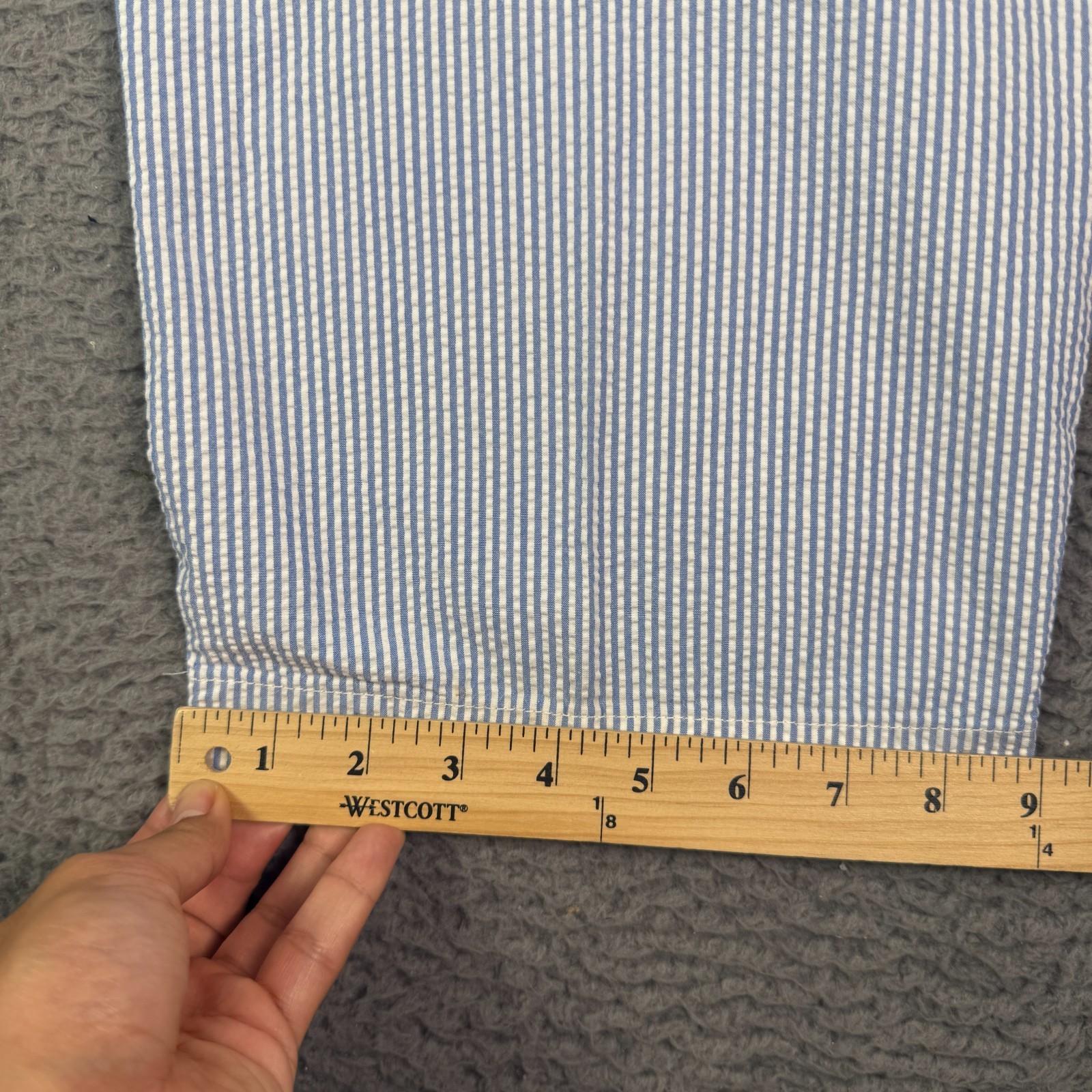Vintage Polo Ralph Lauren Seersucker Pants Mens 40×30 Blue Striped Pleated